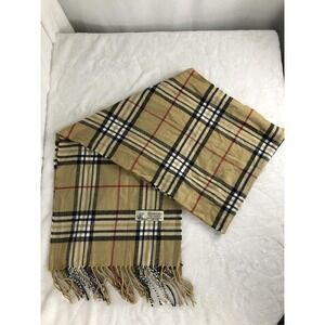 Cashmere Feel Scarf Womens Plaid Italy Design Soft Fringe Classic Pattern Wrap